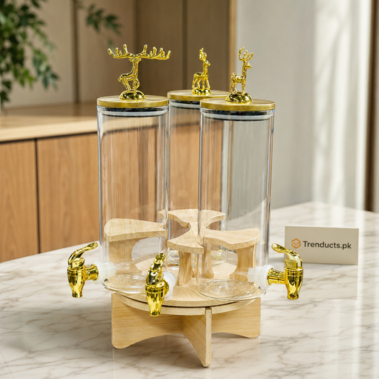 3-in-1 Revolving Beverage Dispenser with Stand