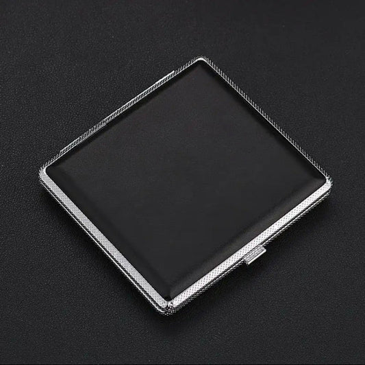 Leather Cigarette Box, 20 Cigarette Storage Box, Retro Flip Cigarette Dispenser, Ultrathin Portable Men's Cigarette Box