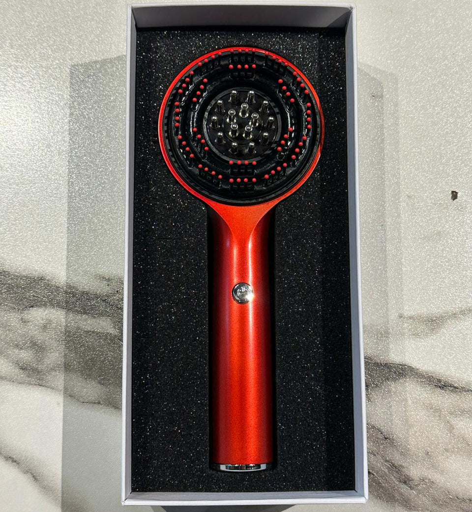 Electric Scalp Massage Comb – With Vibration & LED Therapy Rechargeable