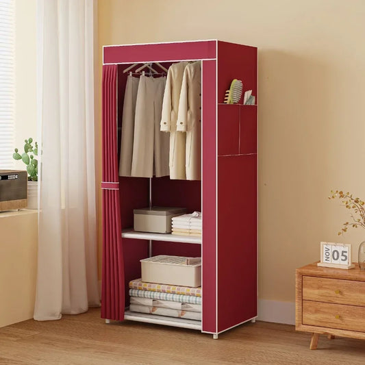 Dustproof Fabric Wardrobe with Shelves
