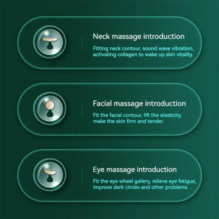 3-in-1 facial massager face lift microcurrent facial instrument anti-aging skin tightening machine facial massager