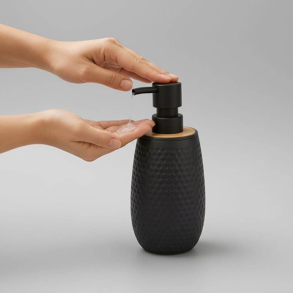 Pebble Texture Refillable Liquid Soap Dispenser (each)