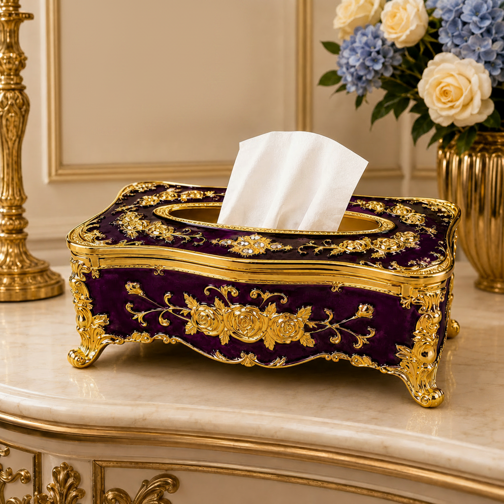 Royal Elegance Decorative Tissue Box – 4 Styles