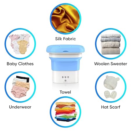 6 Liter Top Load Washing Machine - Portable Mini Foldable Washer And Spin Dryer for Carry