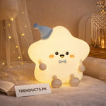 LED Star Night Light - Recahargeable Silicone Touch Table Lamp