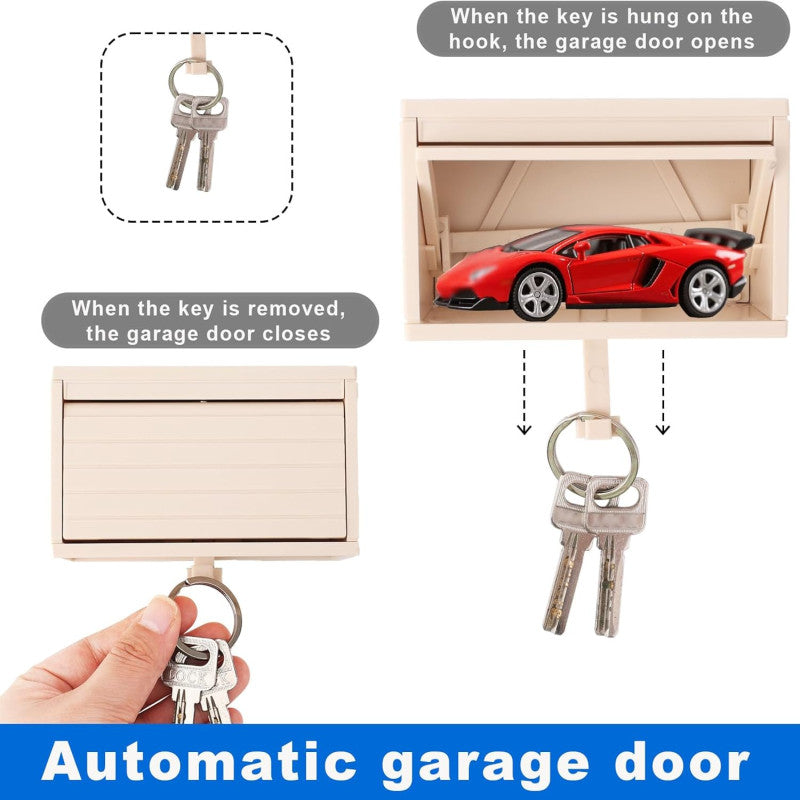 Car Garage Key Holder with Opening Door