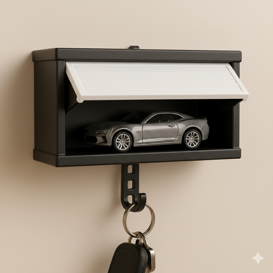 Car Garage Key Holder with Opening Door