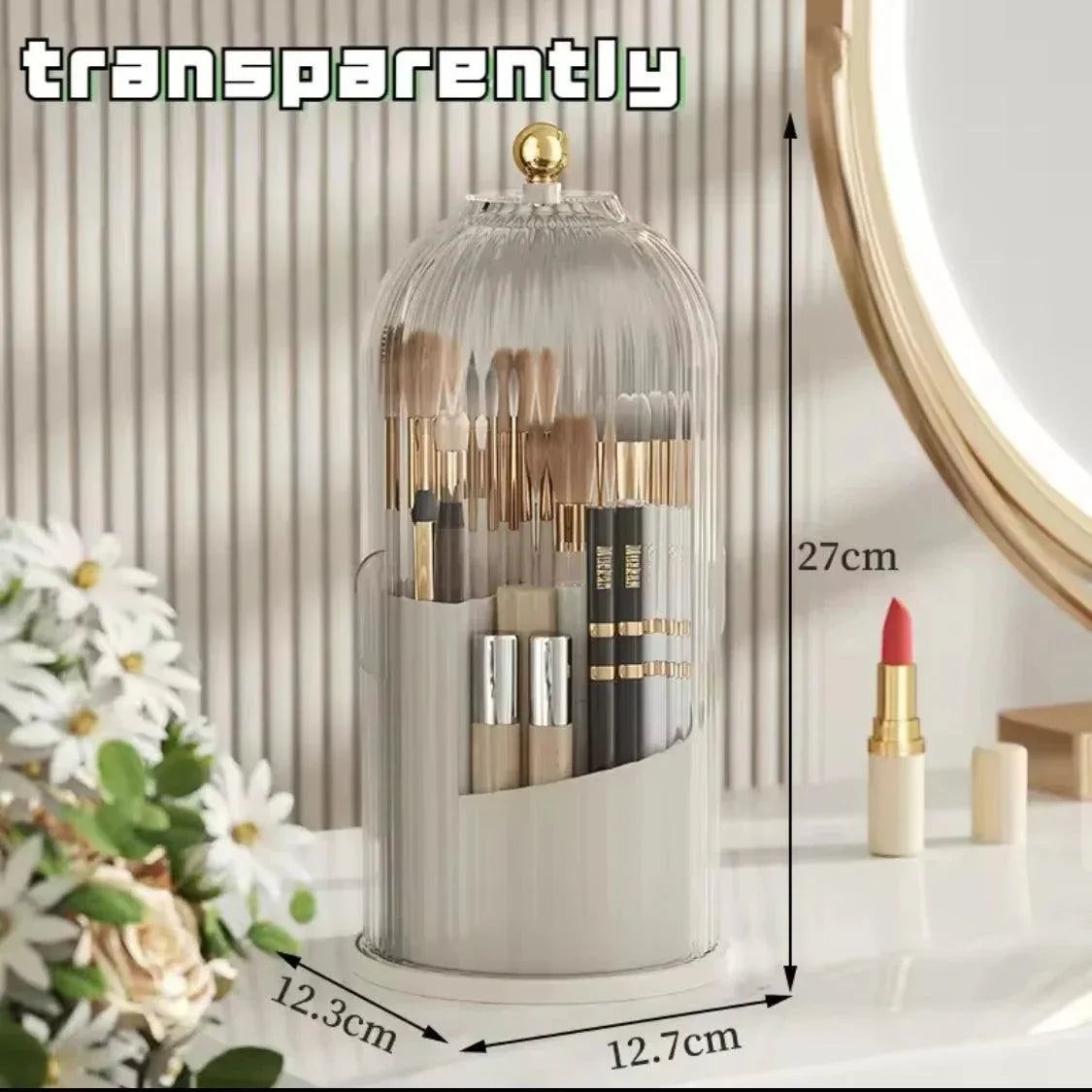 Acrylic Makeup Brush Organizer – Stylish Holder for Beauty Tools
