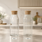 Premium 1L Cork Glass Bottle – 2 Styles