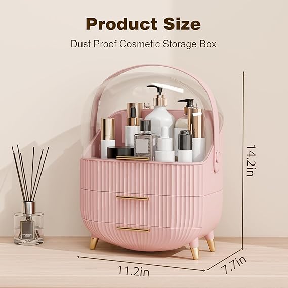 Organiser for Makeup & Skincare | Large Makeup Organisers with Dust-Proof Cover