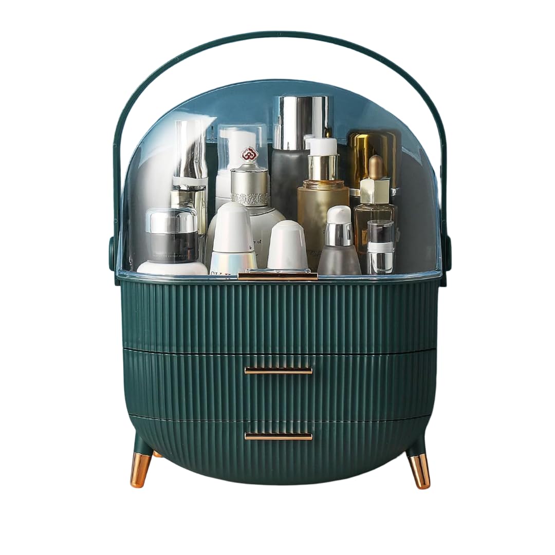 Organiser for Makeup & Skincare | Large Makeup Organisers with Dust-Proof Cover