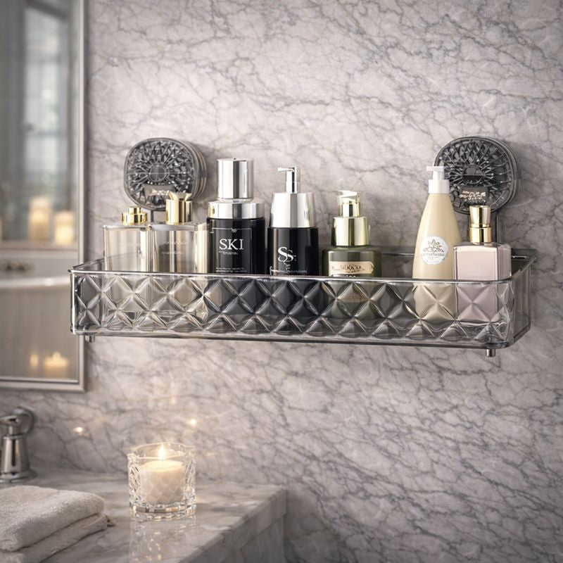 Premium Suction Cup Bathroom Storage Shelf – High Quality Wall Organizer