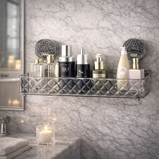 Premium Suction Cup Bathroom Storage Shelf – High Quality Wall Organizer