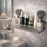 Premium Suction Cup Bathroom Storage Shelf – High Quality Wall Organizer