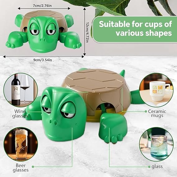 Turtle Cup Holder,Turtle Coaster with Funny Expression
