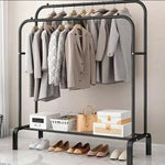 Double Pole Metal Cloth Stand – Heavy-Duty Garment Rack for Home & Office