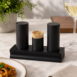 Nordic Dining Seasoning And Toothpick Holder, Minimalist Salt & Pepper Serving Set, Elegant Seasoning & Toothpick Dispenser