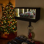 Rechargeable LED Smart Garage Mirror Keychain Wall Mount Display for Car Lovers