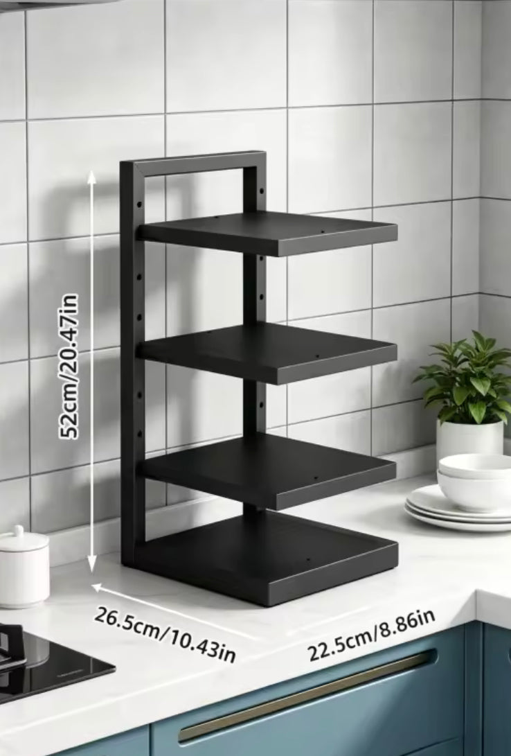 Adjustable Floor Standing Kitchen Pot Storage Rack,  Space Saving  Storage Rack, Multi Layer Kitchen Cabinet Storage Rack, Multifunctional Under Sink Organizer