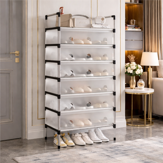 Multilayer Dustproof Shoe Rack – Spacious & Durable Home Organizer