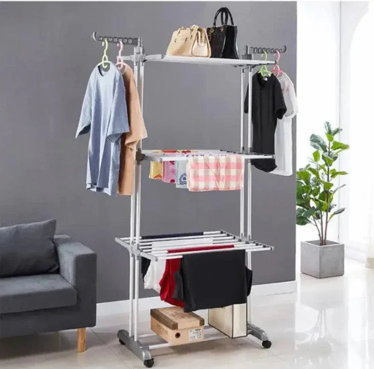 Portable Folding Clothes Drying Rack – Compact Hanger Stand for Home & Travel