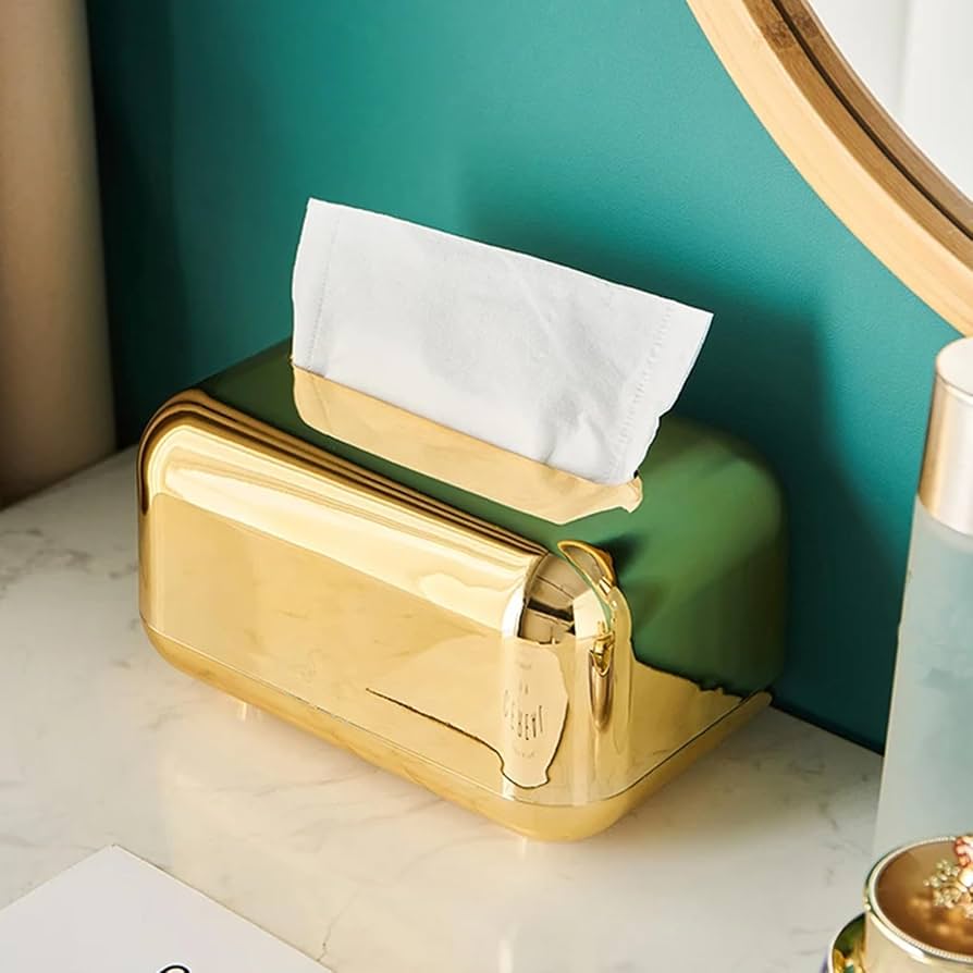 Elegant Design Rectangular Tissue Box, Elegant Tabletop Tissue Dispenser, Nordic Style Tissue Box Organizer