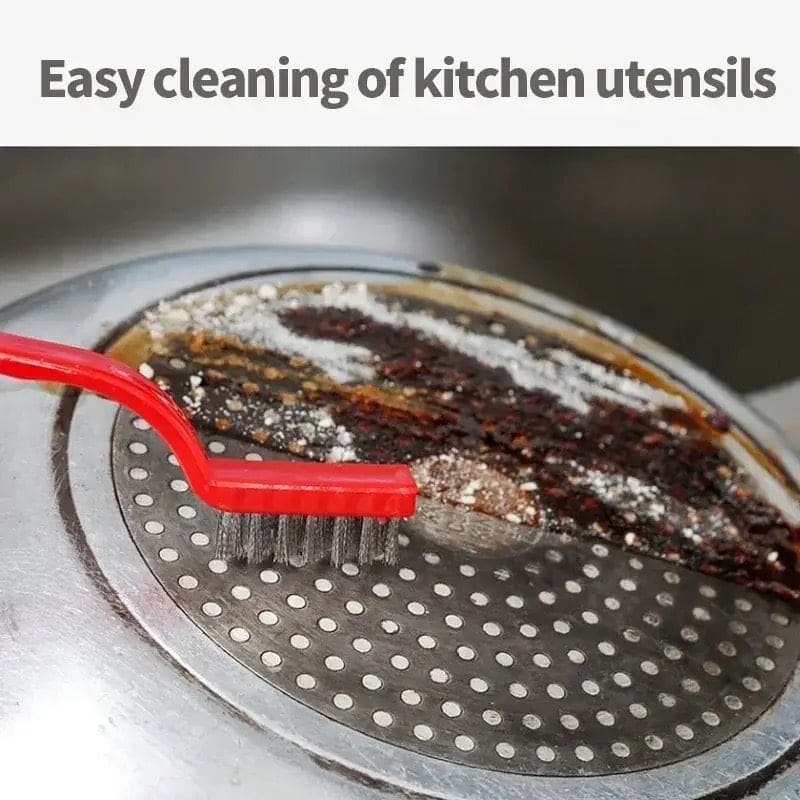 Kitchen Stove Cleaning Kit, Long Handle Kitchen Dirt Removing Tools, Oil Stain Removal, Multifunctional Dead End Cleaning Brush, Kitchen Copper Wire Brush Spatula for Kitchen, Bathroom