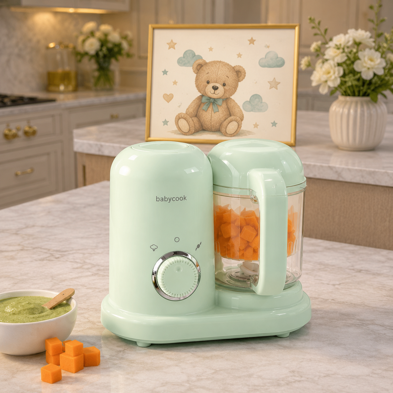 4-in-1 Baby Food Processor – Steam, Blend, Grind & Heat