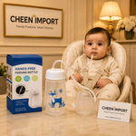 Hands-Free Baby Bottle Feeding System with Flexible Straw Tube