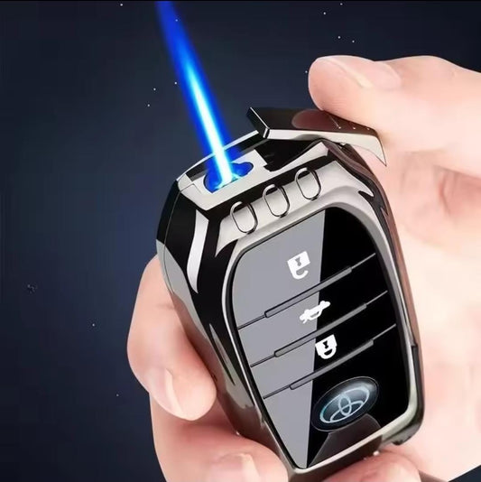 Remote Car Keychain Lighter, Fancy Windproof Car Key Lighter, Butane Gas Lighter, Creative Car Keychain Lighter