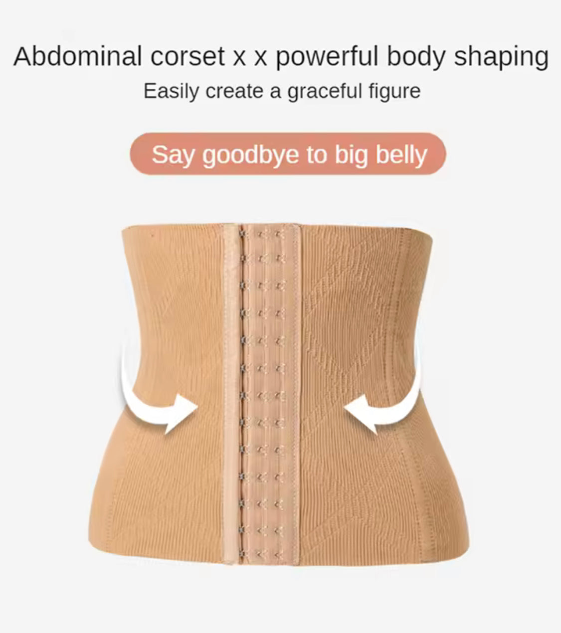 Body Sculpt Compression Belt, Adjustable Tummy Control Waist Shaper, Waist Trainer Corset Belt