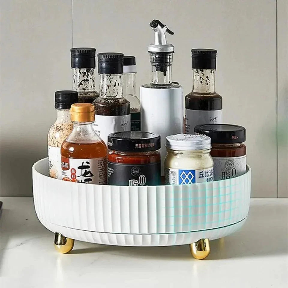 Luxury Rotating Tray – 360° Lazy Susan Organizer for Kitchen & Dining