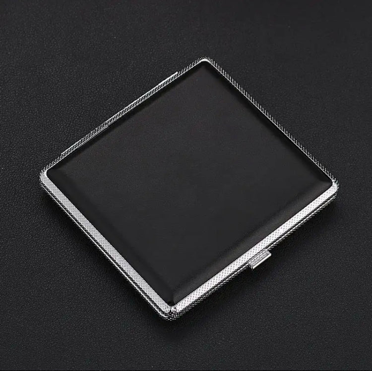 Leather Cigarette Box, 20 Cigarette Storage Box, Retro Flip Cigarette Dispenser, Ultrathin Portable Men's Cigarette Box