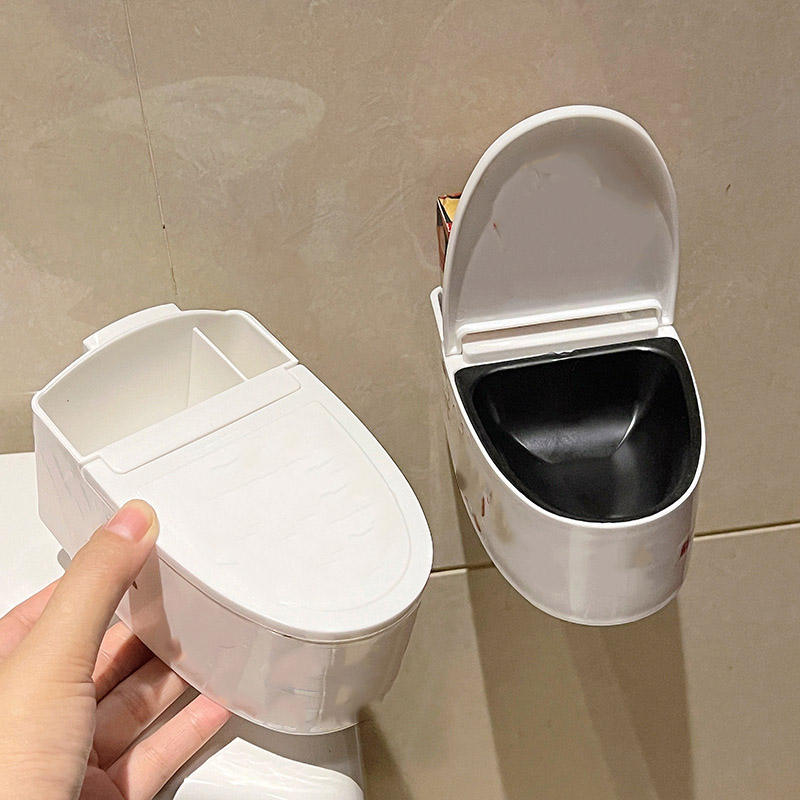 Wall-Mounted Luxury Ashtray Toilet Shaped Storage Box