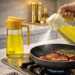 2-in-1 Leakproof Oil Dispenser Bottle – 500ml Kitchen Oil & Vinegar Pourer