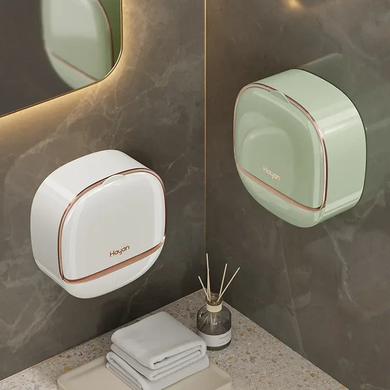 Luxury Wall Mounted Soap Box with Lid – Waterproof ABS Bathroom Holder