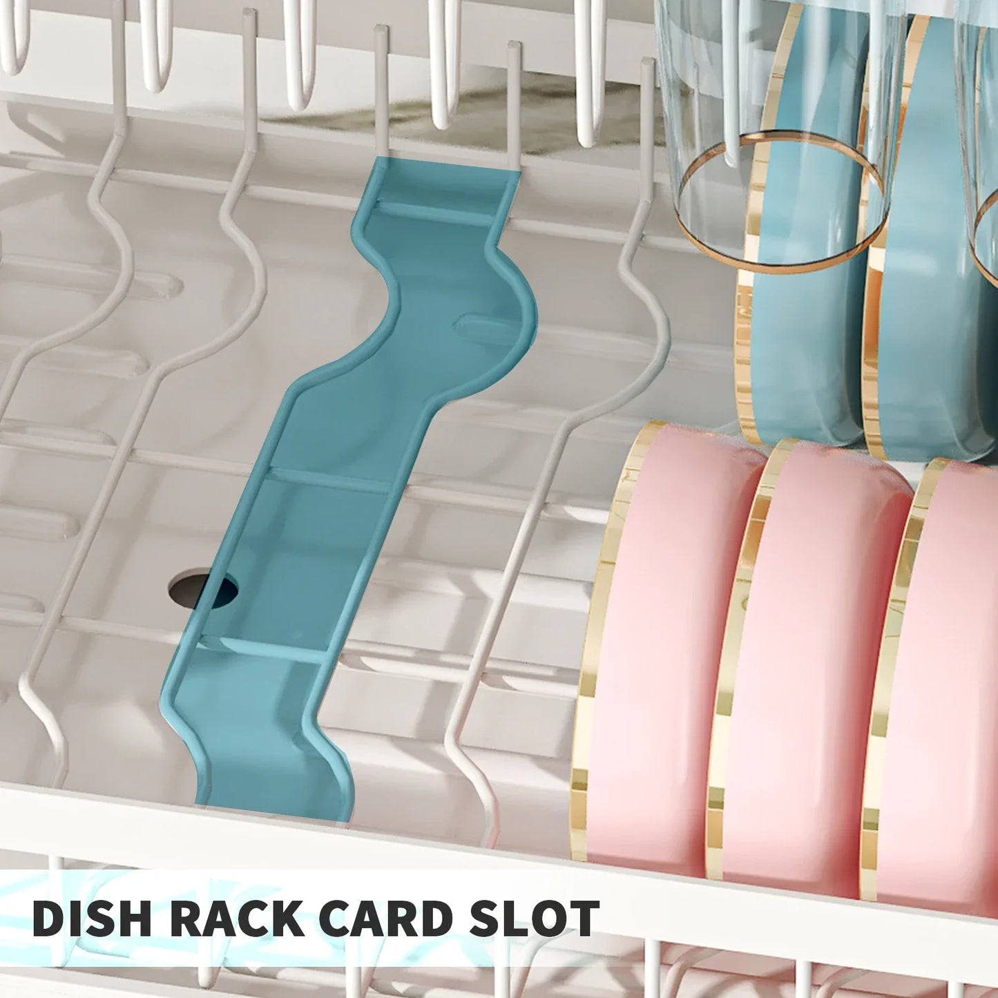 SRL 2-Tier Dish Drying Rack with Utensil Holder