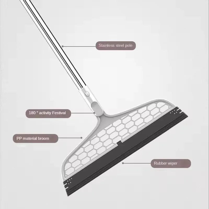 Silicone Floor Viper - Broom Squeegee for Pet Hair & Wet Cleaning