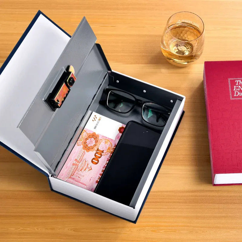 Dictionary Book-Style Hidden Safe Locker – Combination Lock Secret Storage