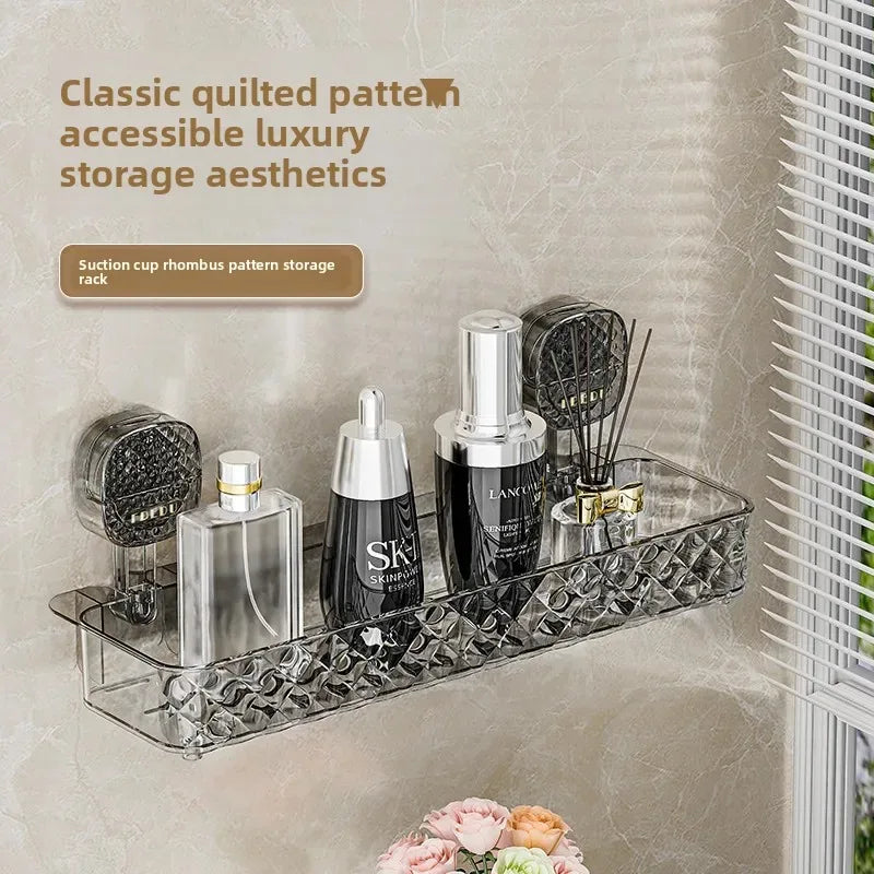 Premium Suction Cup Bathroom Storage Shelf – High Quality Wall Organizer