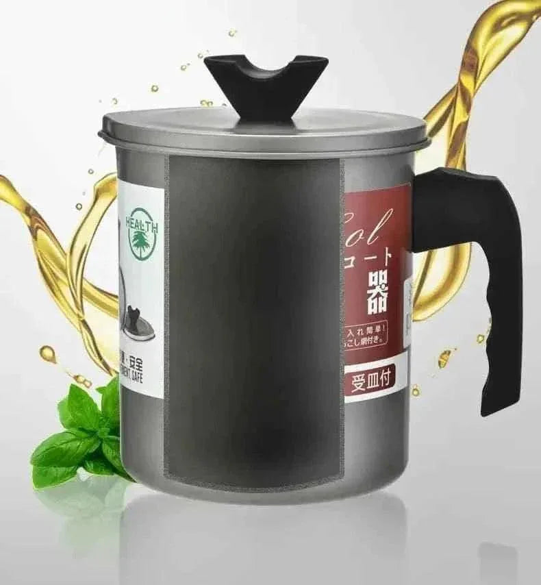 Trenducts.pk Stainless Steel Oil Filter Pot 1.4 Liter
