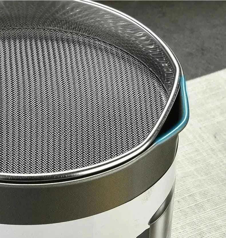 Trenducts.pk Stainless Steel Oil Filter Pot 1.4 Liter