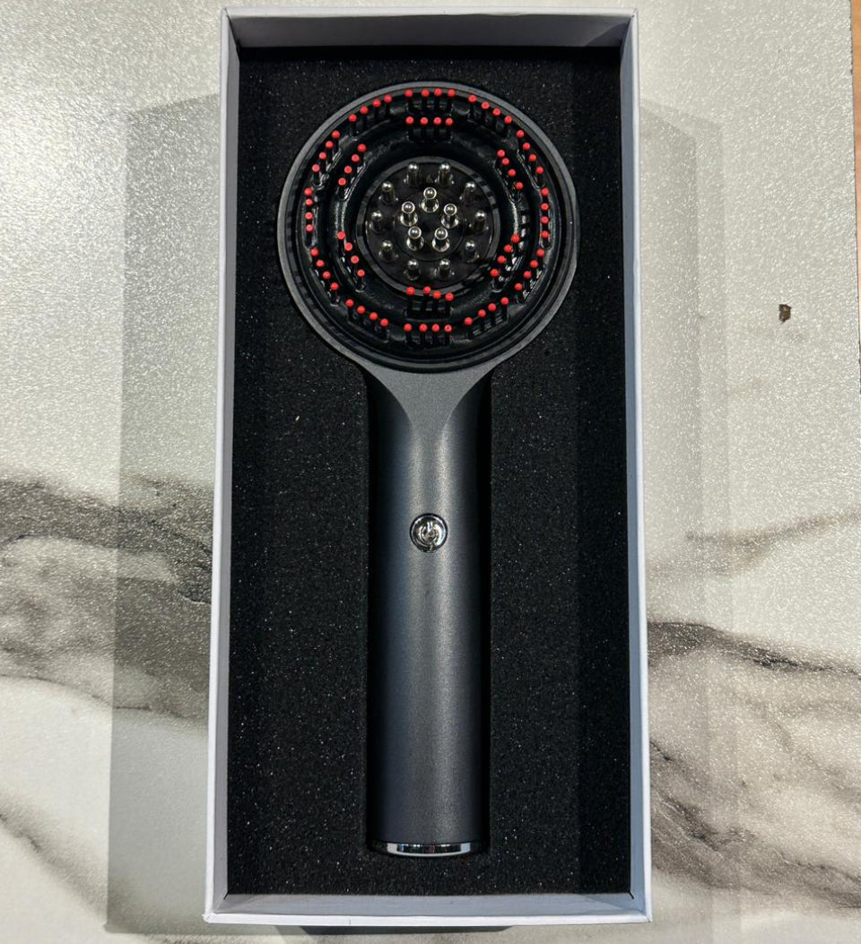 Electric Scalp Massage Comb – With Vibration & LED Therapy Rechargeable