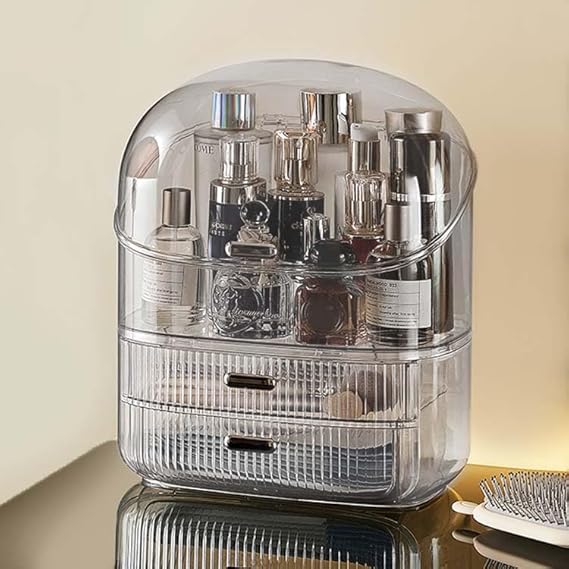Makeup Organizer with Drawer Storage Organizer | Transparent Plastic Makeup Box