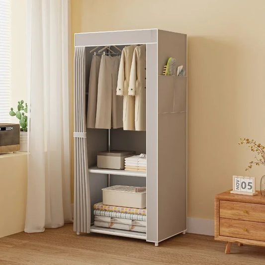 Dustproof Fabric Wardrobe with Shelves