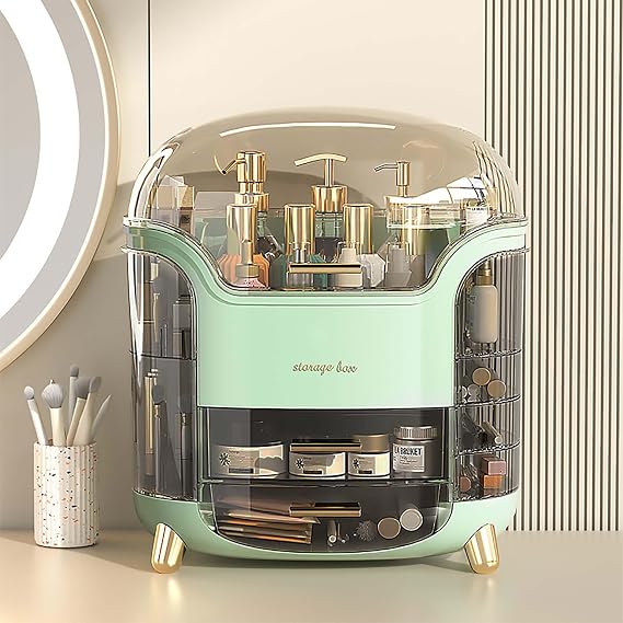 Makeup Organisers with Dust-Proof Cover | Premium Storage Box