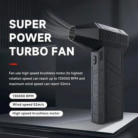 130000RPM Turbo Jet Air Blower – Rechargeable High-Speed Cordless Duster for Car, PC & Home Cleaning