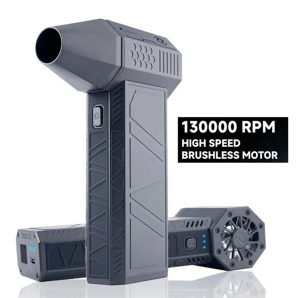 130000RPM Turbo Jet Air Blower – Rechargeable High-Speed Cordless Duster for Car, PC & Home Cleaning