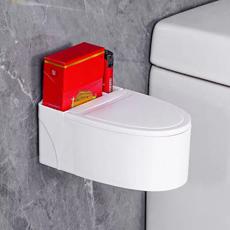 Wall-Mounted Luxury Ashtray Toilet Shaped Storage Box
