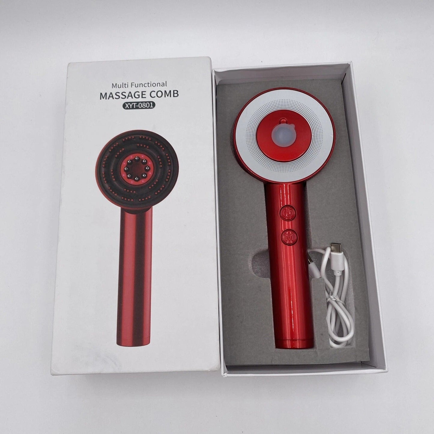 Electric Scalp Massage Comb – With Vibration & LED Therapy Rechargeable